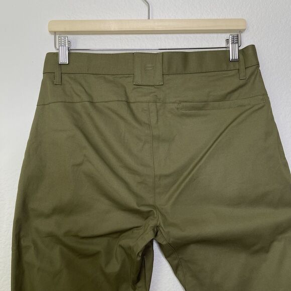 NEW Fabletics Mens High Side Chino 30x30 Green Slim Performance Stretch Khaki - Picture 11 of 14